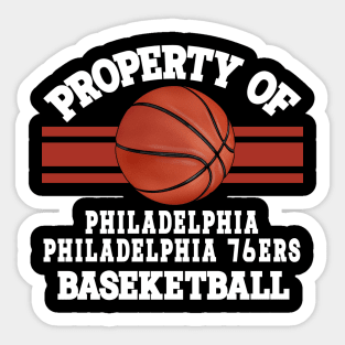 Proud Name Philadelphia Graphic Property Vintage Basketball Sticker